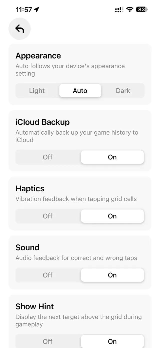 App settings and configuration